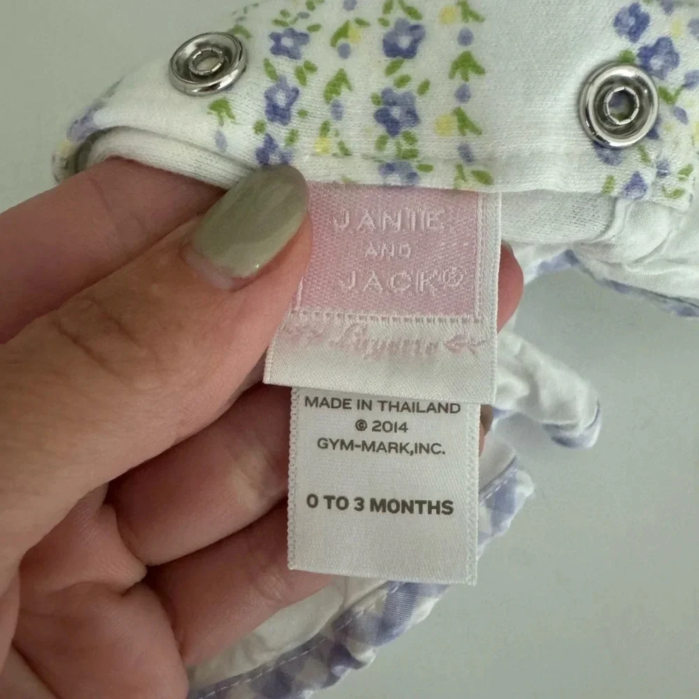 Janie and Jack girls sleeveless, floral, onesie size 0-3 months